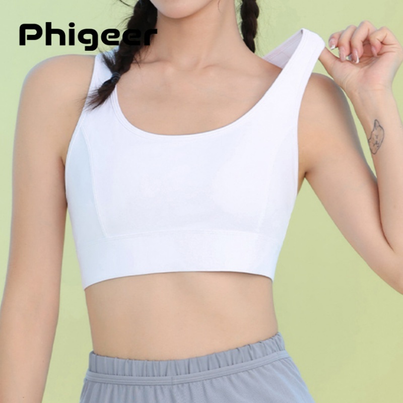 Sports Bra Racerback - PHIGEER женские ударопрочные спортивные бюстгальтеры, летняя