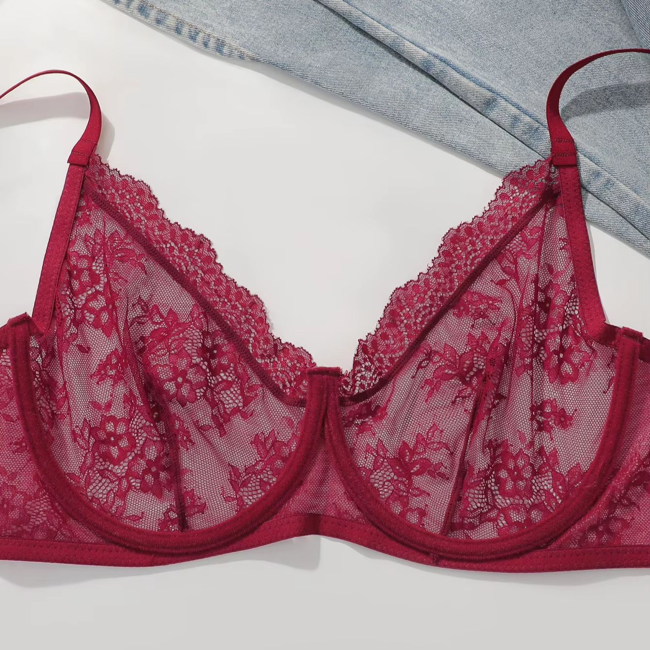 Женский бюстгальтер больших ра – обзор и цена Sheer Bra Lace