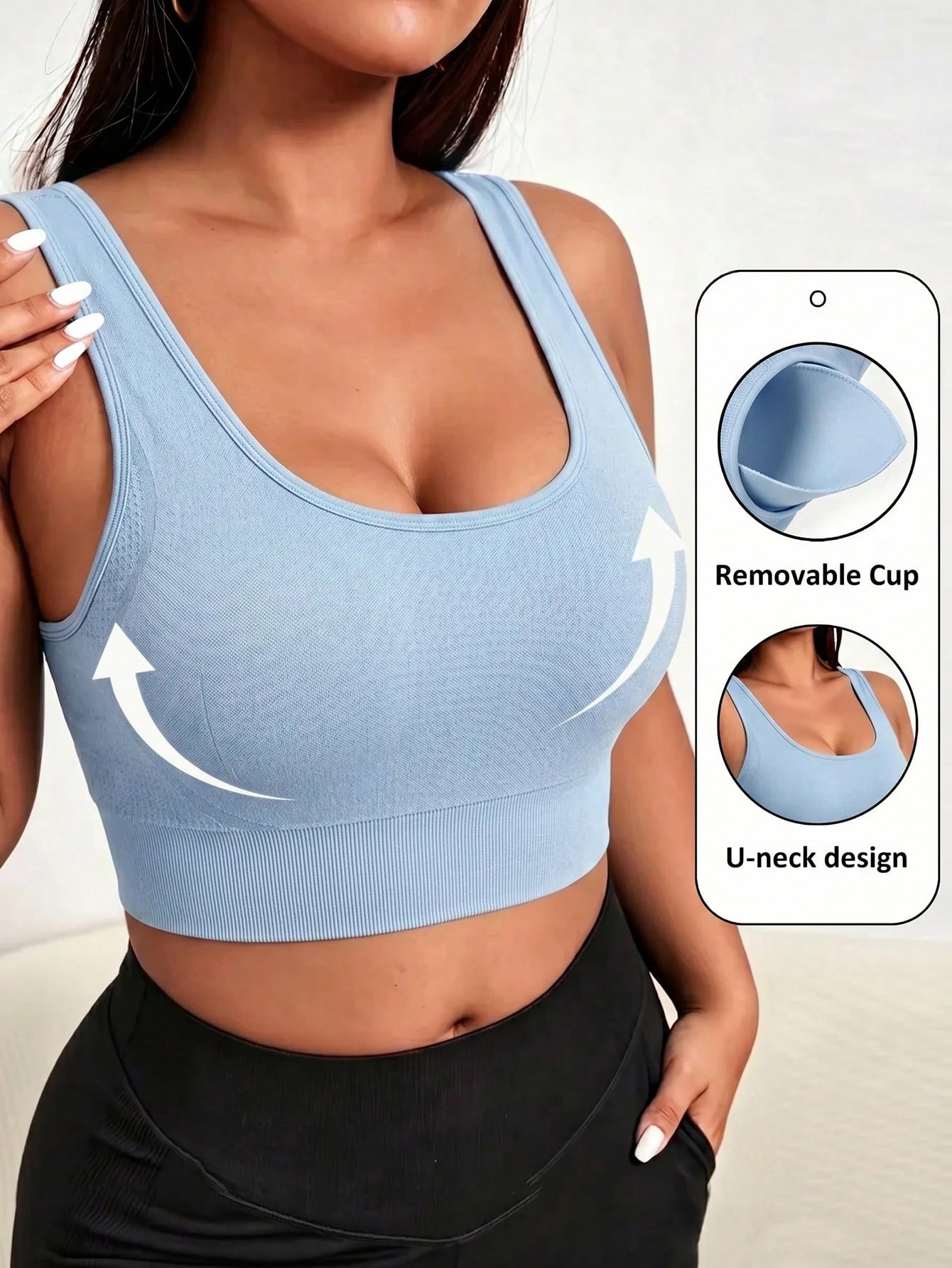 Бесшовный спортивный бюстгальт – обзор и цена Sports Bra Racerback